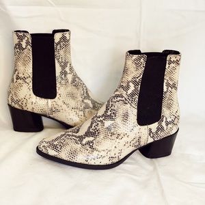 Snake Skin Booties • Gently Used With Sticker!